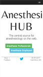 Mobile Screenshot of anesthesiahub.com